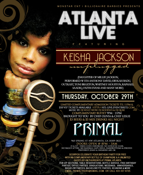 ATLANTA LIVE PRESENTS....KEISHA JACKSON UNPLUGGED ATLANTA LIVE PRESENTS....KEISHA JACKSON UNPLUGGED