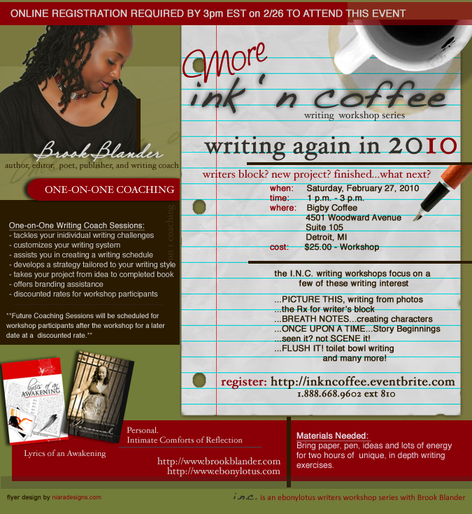 Ink n' Coffee Flyer INC Flyer 022710