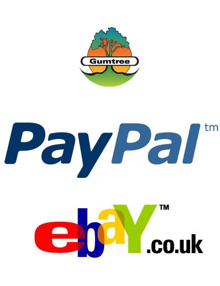 Gumtree, Paypal, eBay Logos
