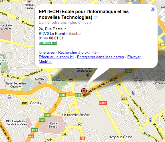 Adresse Epitech