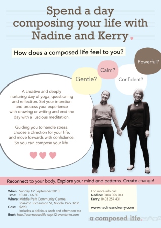 Spend a day composing your life with Nadine and Kerry