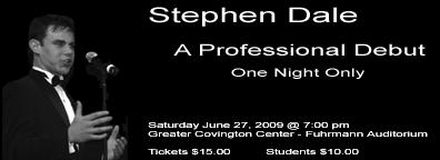 Stephen Dale - A Professional Debut