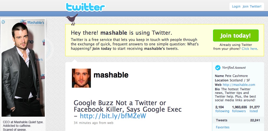 Pete Cashmore at SXSW with NomX3 Pete Cashmore on Twitter