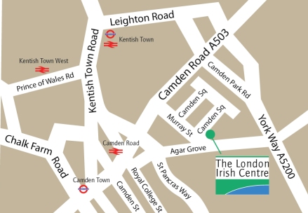 London Irish Centre Map London Irish Centre
