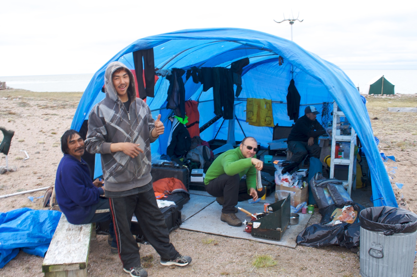 Foxe Basin people in the arctic camp