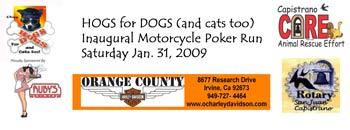 HOGS for DOGS (and cats too) 2009  Motorcycle Poker Run