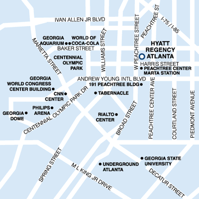 Hyatt Regency Atlanta Map