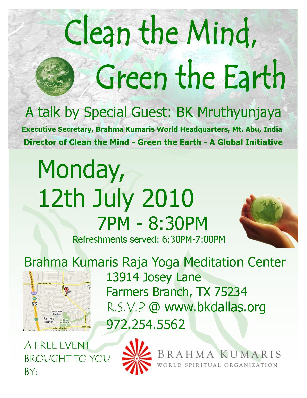 Clean the Mind, Green the Earth