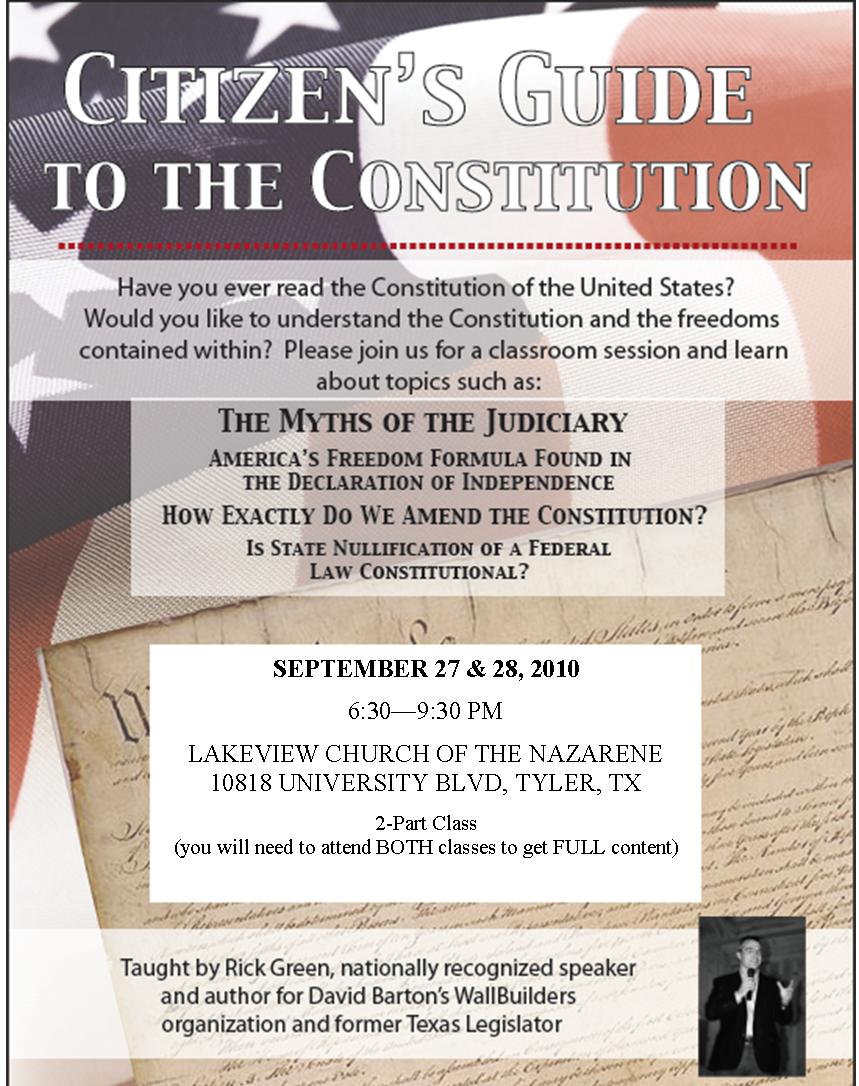 Citizen's Guide to Constitution Citizen's Guide to Constitution Tyler Class