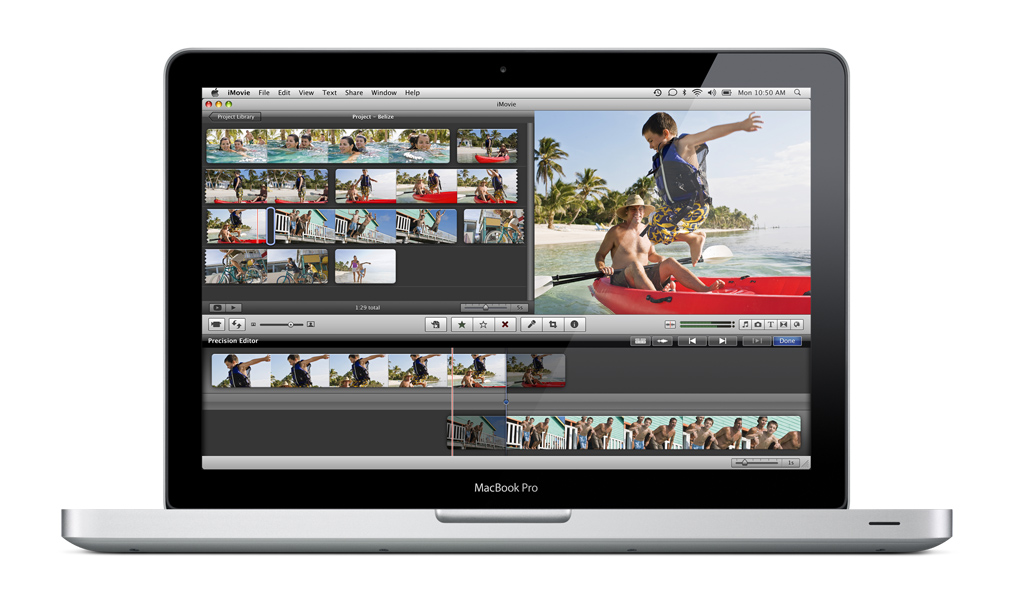 iMovie screen