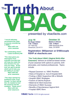 VBAC Class Flyer