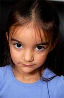 Connections little girl with large brown eyes