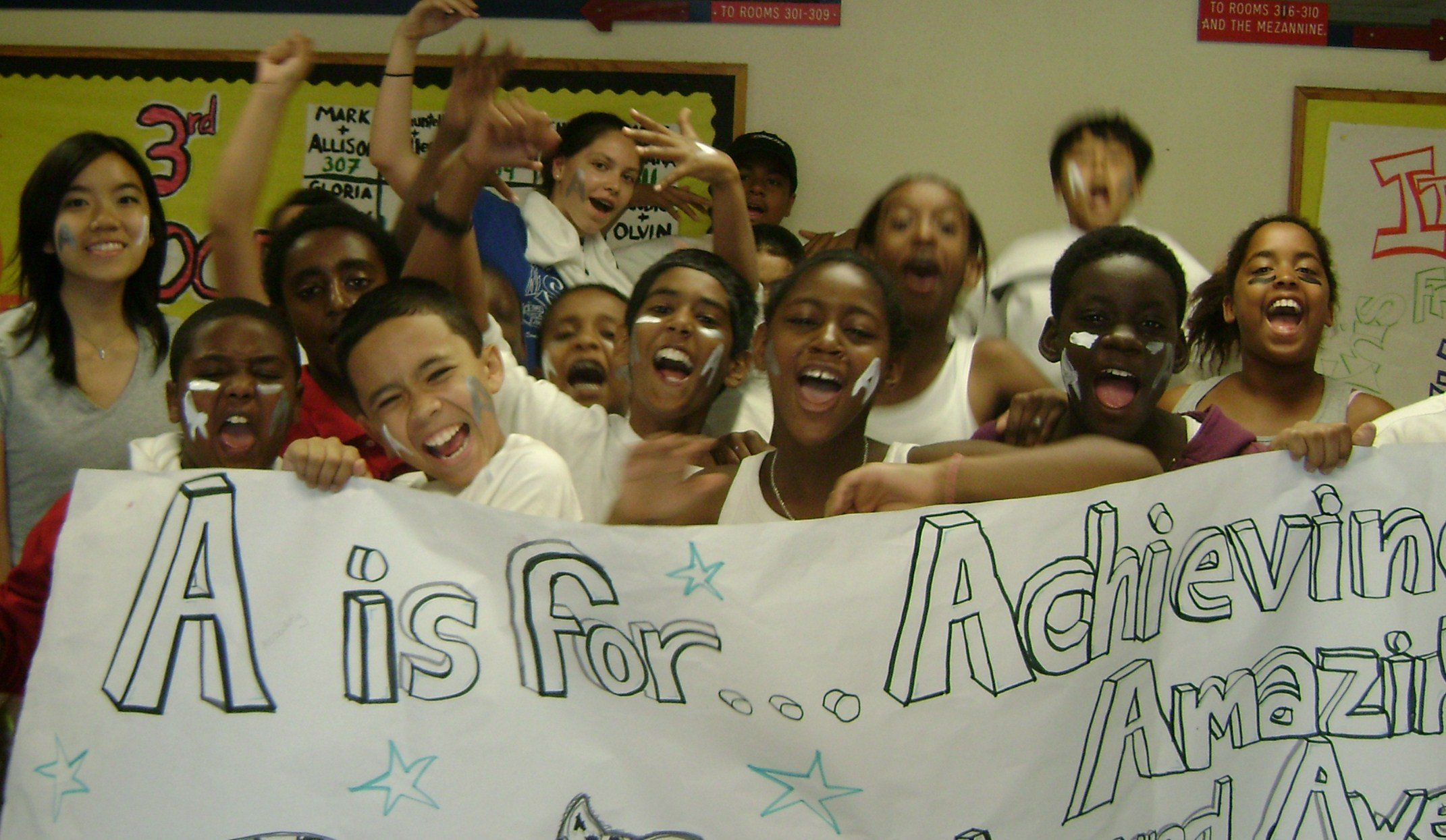 House A students cheering BTC students cheering
