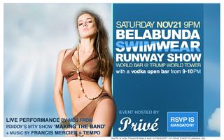 Swimwear Runway Show at The World Bar in The Trump World Tow...
