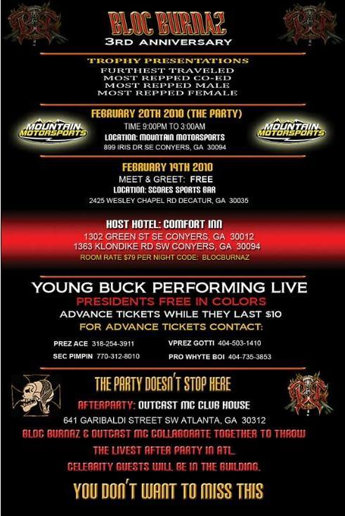 NC+Outcast+M+C BLOC BURNAZ PARTY BUS (DC to ATL) 19-21 Feb Tickets, Conyers ...