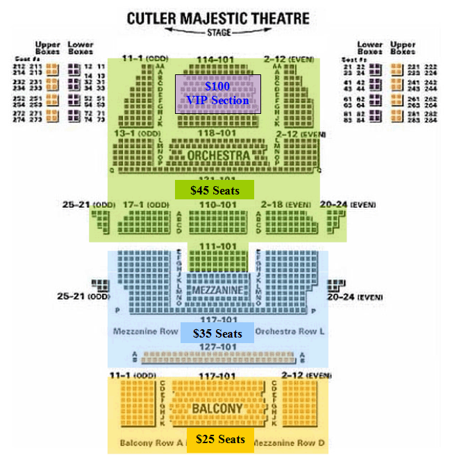 Cutler Seating Map