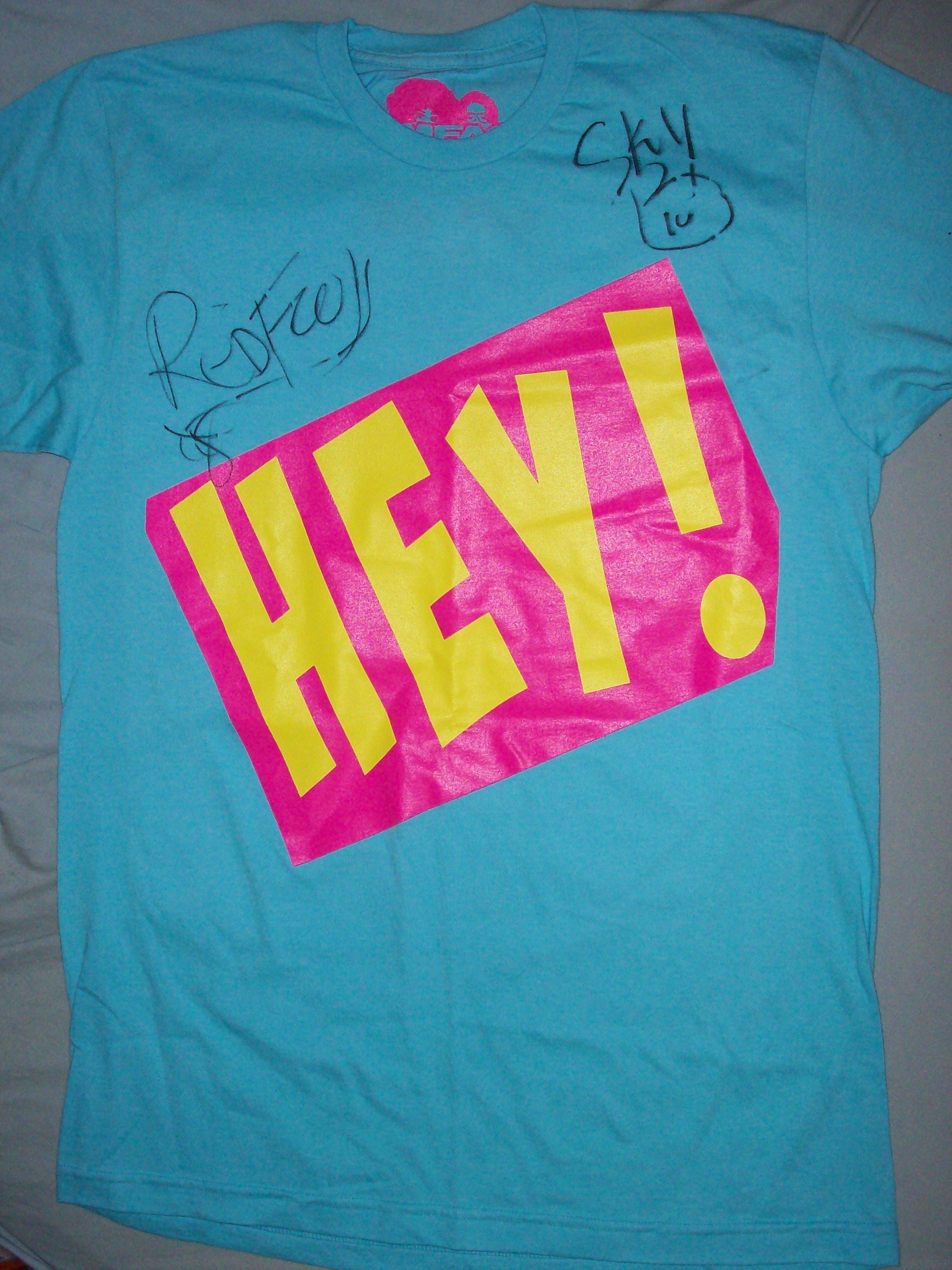 Grammy Nominated LMFAO's t-shirt, 3 of 3 signed by the duo, Redfoo and Sky Blu