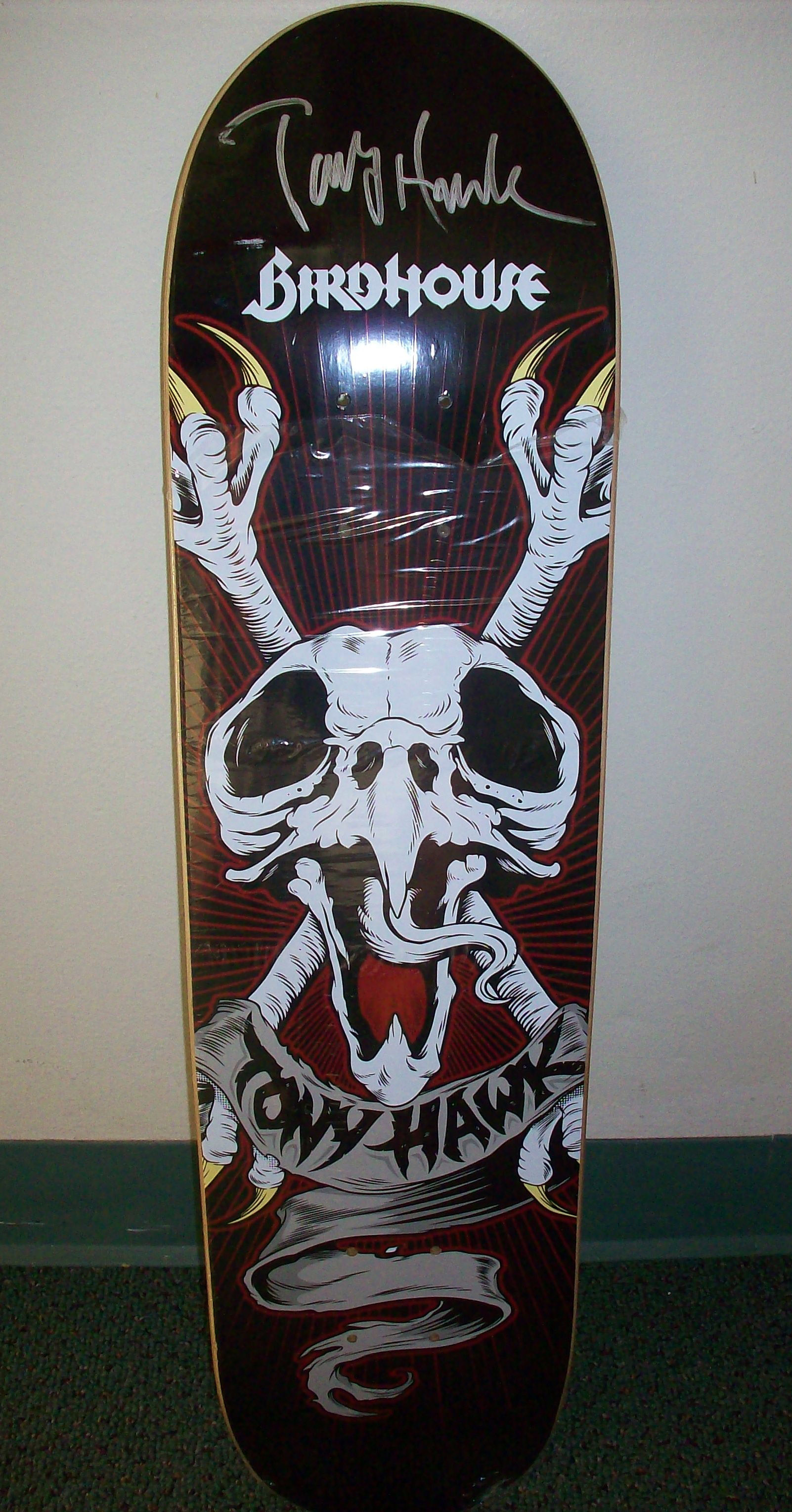 Tony Hawk's Personal skateboard autographed by him