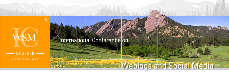 International Conference on Weblogs and Social Media...