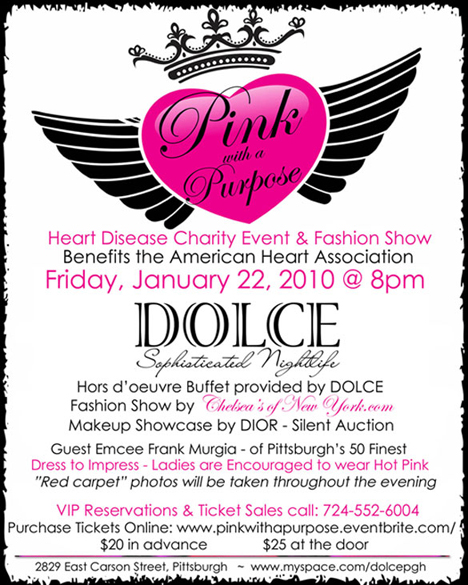Pink with a Purpose Heart Disease Charity Event and Fashion Show at Dolce Pittsburgh Pink with a Purpose Heart Disease Charity Event and Fashion Show at Dolce Pittsburgh