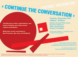 Continue the Conversation - Bay Area Cultural Participation