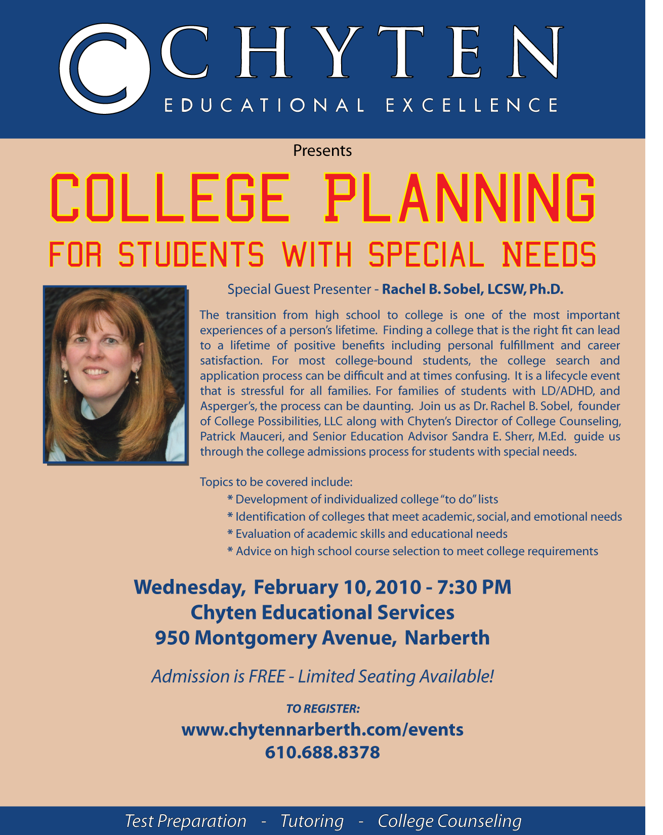 College Planning for Students with Special Needs