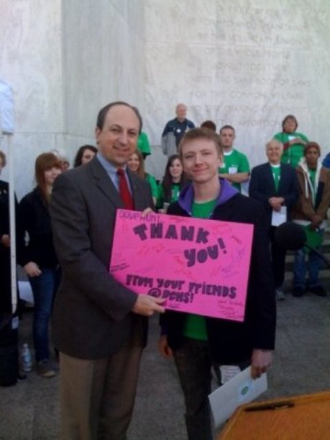 Speaker Hunt and an SBHC Day Advocate