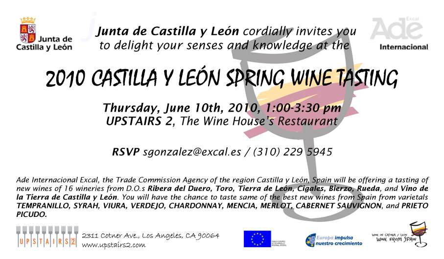 2010 Castilla y Leon Spring Wine Tasting Invitation