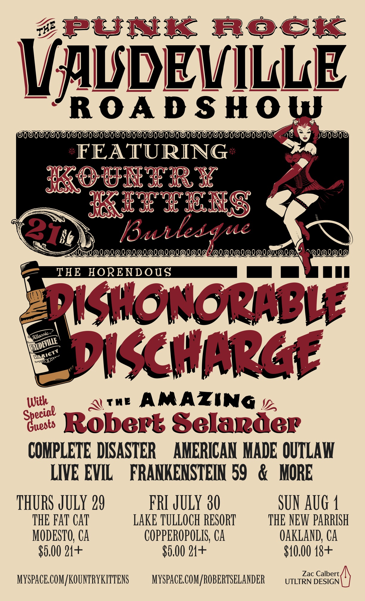Punk Rock Vaudeville Roadshow Dishonorable Discharge - Kountry Kittens - Robert Selander