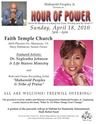 April HOP 2010 Hour of Power Flyer