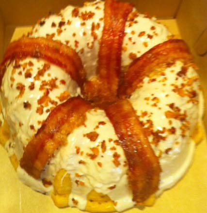 Maple Bacon Delux Bundt, with Candied Bacon