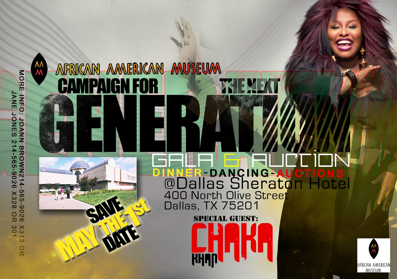 AAM 35th Gala & Auction feat. CHAKA KHAN Gala Flyer