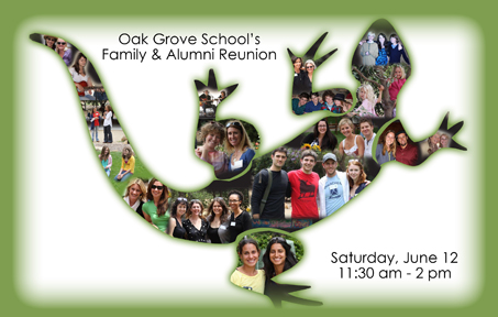Reunion flyer with lizard.