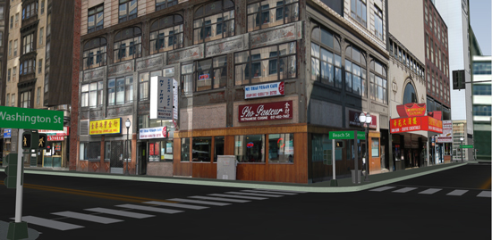 PC-image of virtual washington-beach intersection