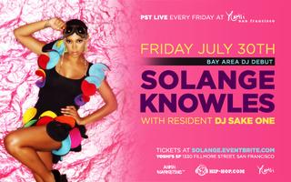 SOLANGE KNOWLES DJ SET @ PST LIVE YOSHI'S SF