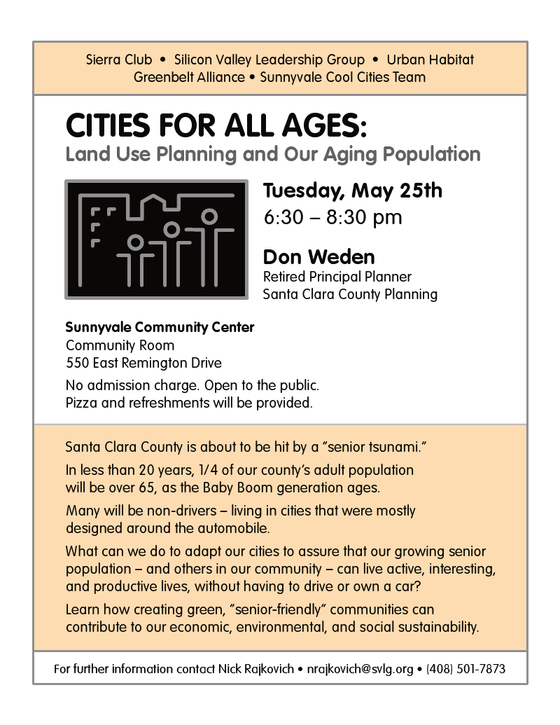 Don Weden Sunnyvale Presentation, May 25 at 6:30