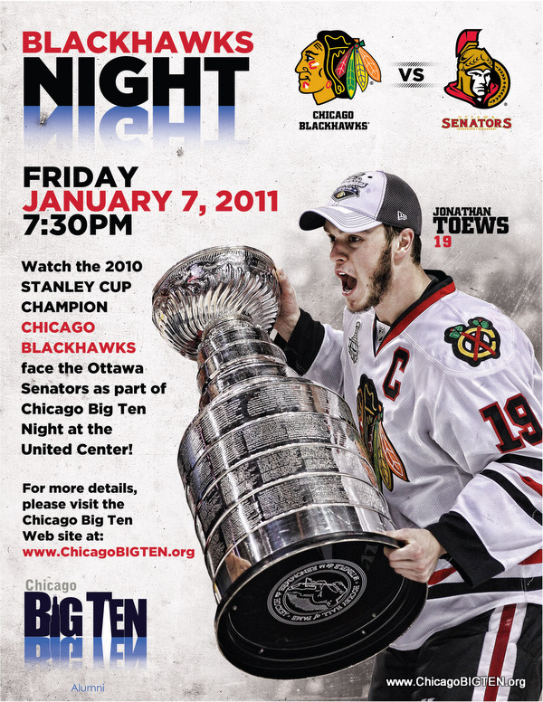 Reserve your tickets now for the Chicago BIGTEN Night at the Blackhawks! Use Promo Code: Big Ten Reserve your tickets now for the Chicago BIGTEN Night at the Blackhawks! Use Promo Code: Big Ten