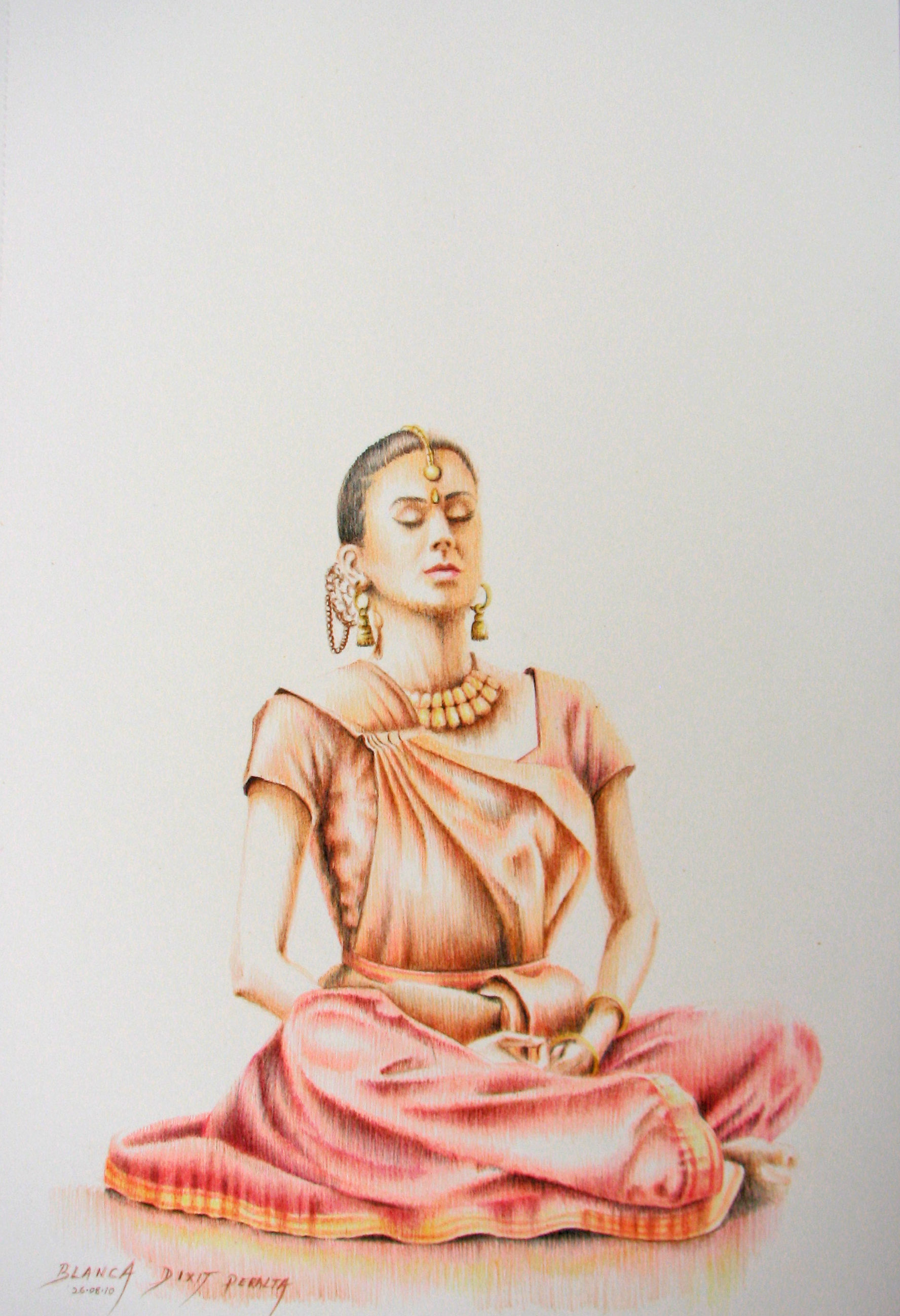 Meditation Derwent Pencil on Fine Paper 28cms x 42cms
