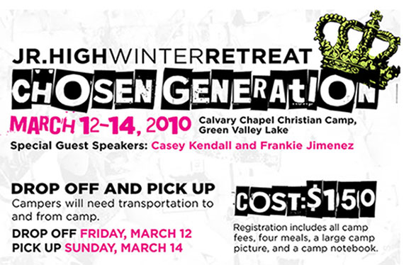 Jr. High Winter Camp 2010 Flyer Jr. High Winter Camp 2010 Flyer