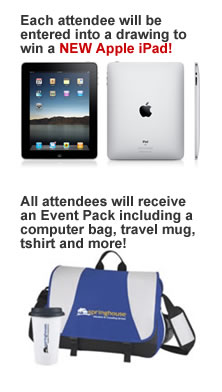 Attendees will have a chance to win a NEW Apple iPad!