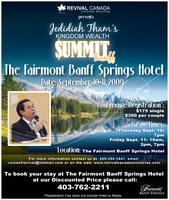 KINGDOM WEALTH SUMMIT - BANFF, ALBERTA - SEPT. 10 - 11