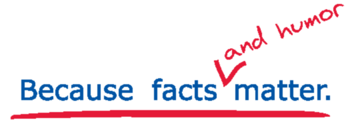 Because facts and humor matter. laugh event logo