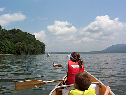 Girl in canoe at Kowawese.