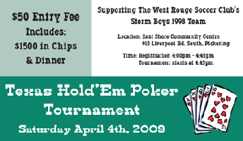 Texas Hold'Em Tournament Supporting WRSC B98