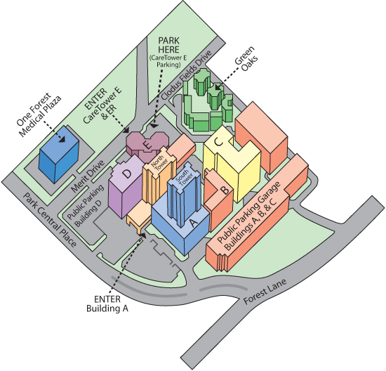 Map to Care Tower E Map to Care Tower E