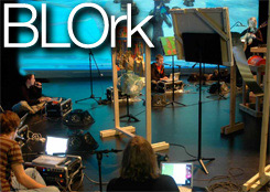 Blork in performance with Janet Feder