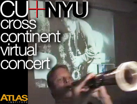 John Gunther at CU in duet with sax player at NYU