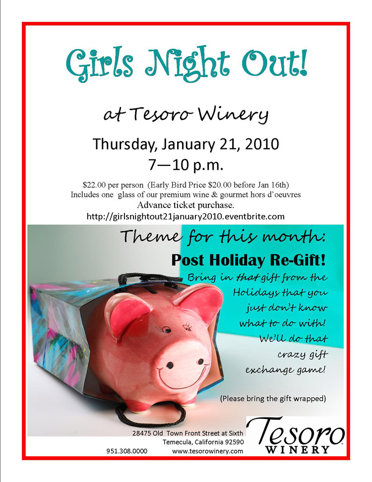 Girls Night Out - Holiday RE Gift girls night out flier