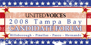 United Voices  Tampa Bay Muslim Community  2008 CANDIDATE...