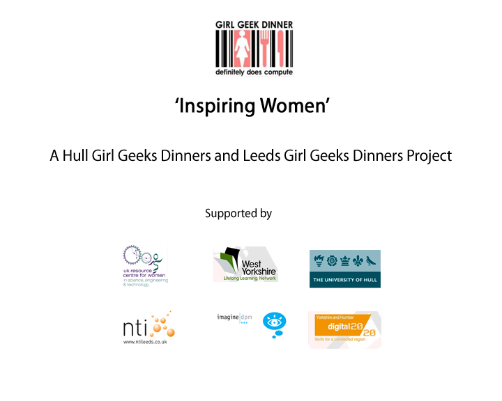 Hull Girl Geek Dinner sponsors 11th March Hull Girl Geek Dinner sponsors 11th March, UKRC, WYLLN, University of Hull, Digital 2020, Imagine dpm, nti Leeds